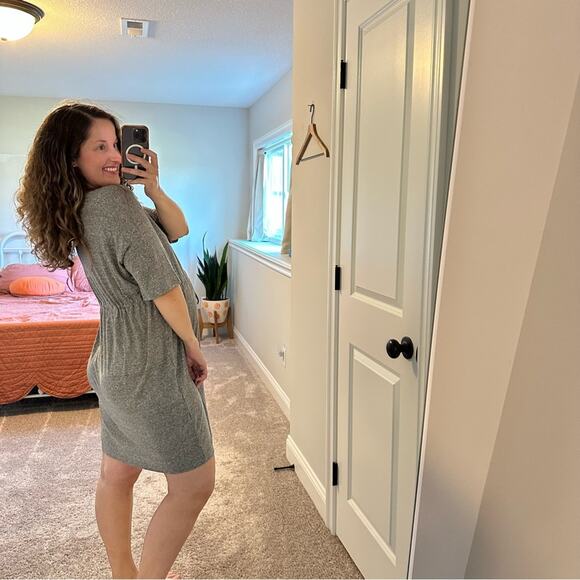 NWT Current/Elliott Gray Short Sleeve Mini Dress Medium - Picture 5 of 13